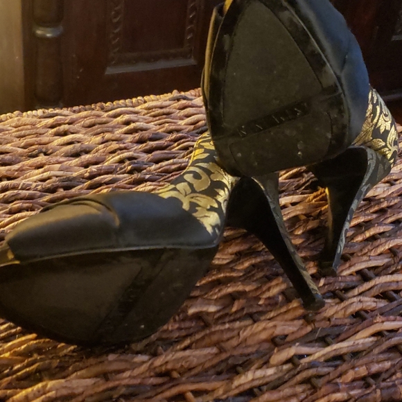 NINE WEST Jaquard and Satin high heels open toe - Picture 6 of 9